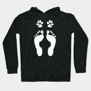 Cute Dog Lover Gift - Paw and Foot Prints Hoodie